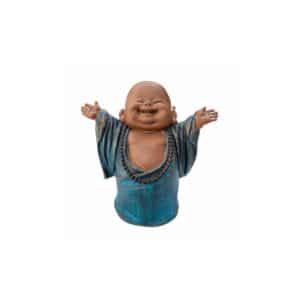 Monge Feliz Azul E Marrom